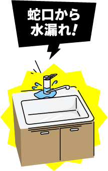 蛇口から水漏れ！